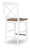 Hidden Canyon - Counter Chair - Dark Oak / Natural White