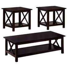  Rachelle - 3 Piece Rectangular Coffee Table Set - Deep Merlot