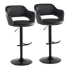 Margarite - Adjustable Barstool With Swivel - Black Metal (Set of 2)