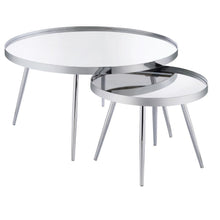  Kaelyn - 2 Piece Round Mirror Top Nesting Coffee Table