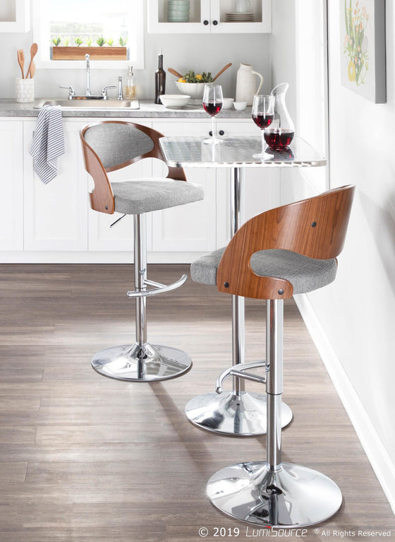 Pebble - Counter Stool - Walnut (Set of 2)