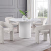 Acadia - Round Sintered Stone Top Dining Table - White