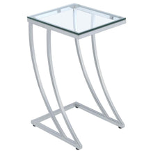  Cayden - Rectangular Glass Top Sofa Side Table - Chrome