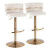 Cinch - Adjustable Barstool (Set of 2) - Gold Base