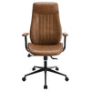 Ranger - Upholstered Adjustable Home Office Desk Chair - Brown