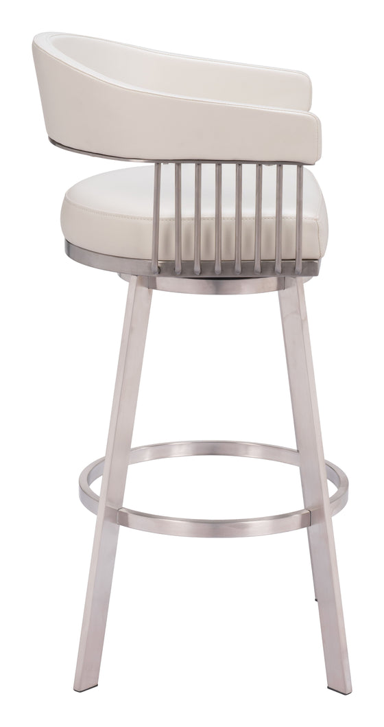 Bantry - Swivel Barstool - White