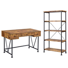  Analiese - 2 Piece Computer Desk Bookcase Set - Rustic Nutmeg