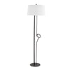 Shadow - Floor Lamp - Black Steel With White Linen Shade