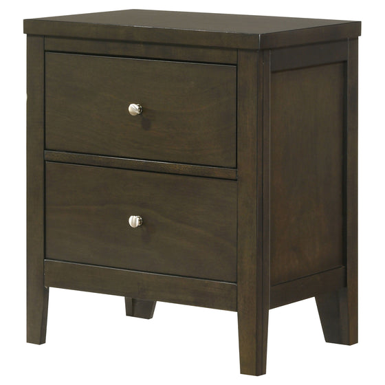 Wilkes - 2-Drawer Nightstand Bedside Table - Dark Cocoa