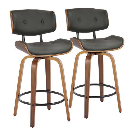 Lombardi - 26" Fixed-height Counter Stool (Set of 2) - Black