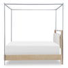 Biscayne - Complete Queen Upholstered Bed With Canopy - Malabar With Alabaster Fronts