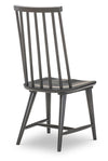 Hidden Canyon - High Back Spindle Side Chair - Dark Oak / Natural White