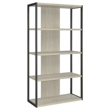  Loomis - 72" 4-Shelf Bookshelf - Whitewashed Gray