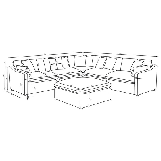 Hudson Sectional by Coaster Furniture